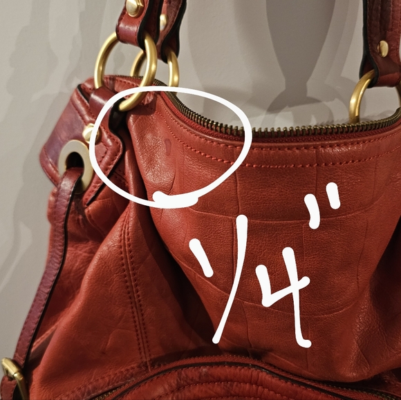 B. Makowsky Leather Shoulder Bag - Picture 9 of 12